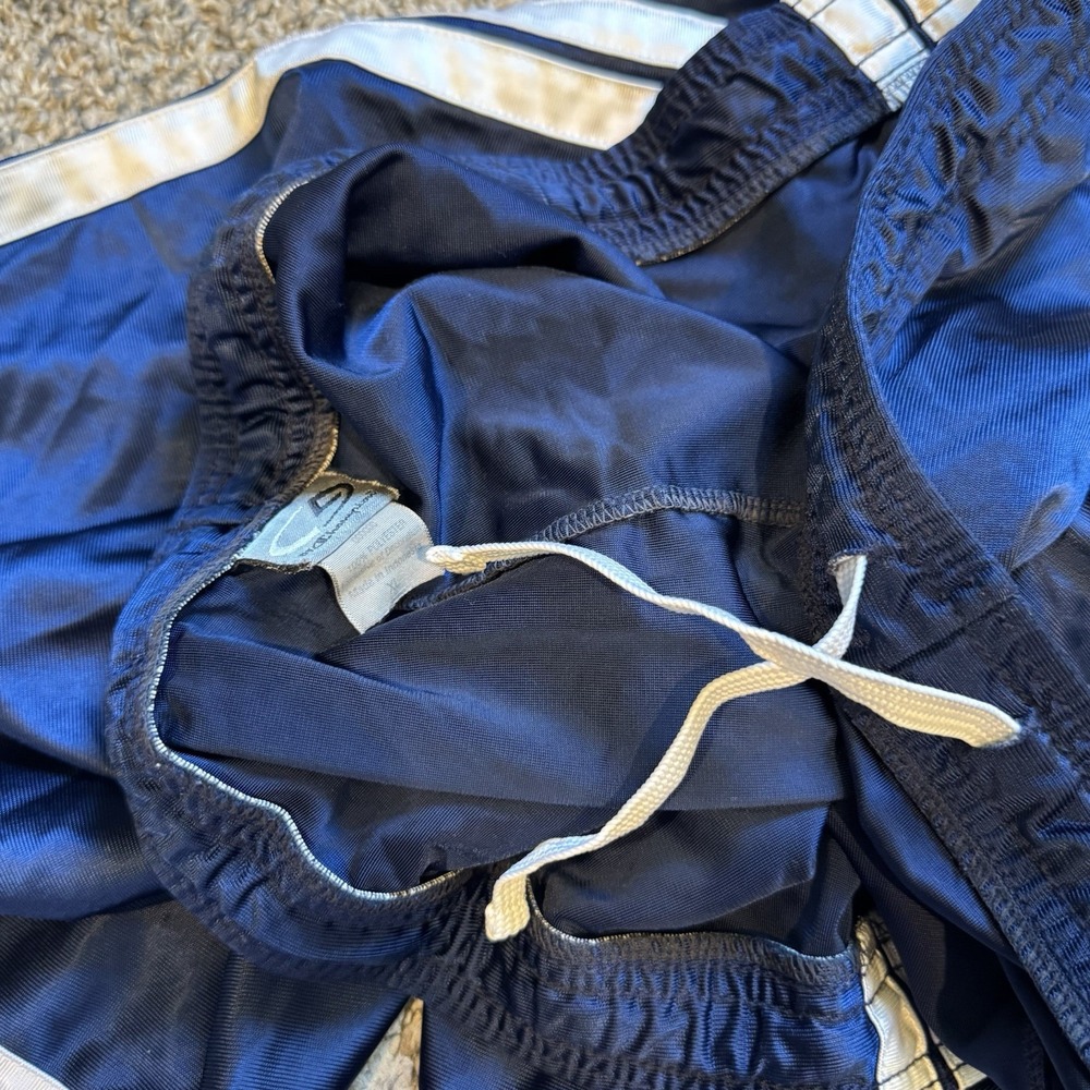 C9 By Champion Vintage Rare Basketball Shorts Shiny Dazzle Silky Navy XL - Picture 5 of 6